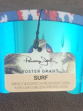 Foster Grant Surf Men's Shield Sunglasses - Red/Blue Camo Mirror Lens